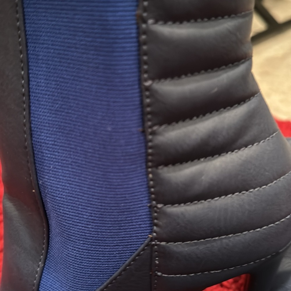 Blue leather booties - Picture 5 of 11